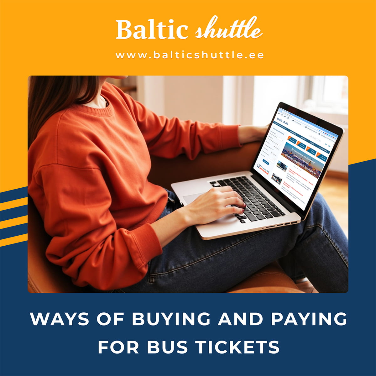 Methods of paying for tickets on the Baltic Shuttle website