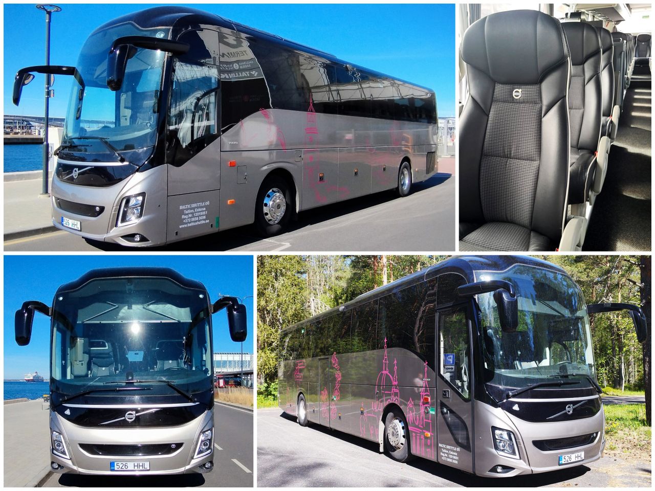 Volvo bus rental in Tallinn with a capacity of 49 seats