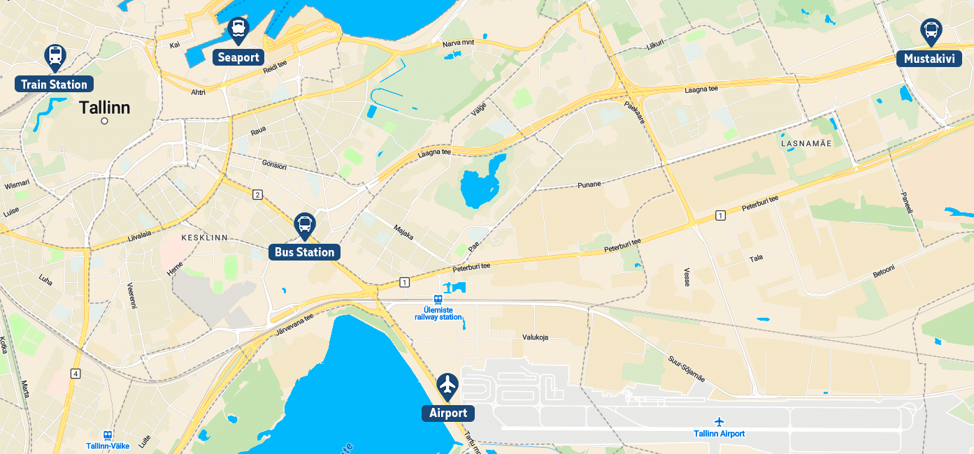 Tallinn transport map