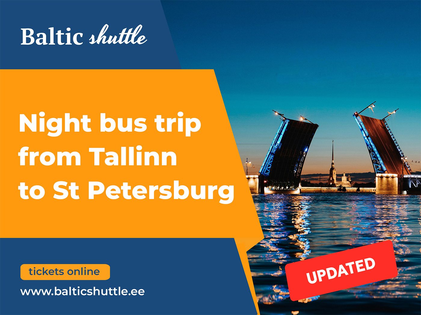 Baltic Shuttle coach Tallinn — St. Petersburg
