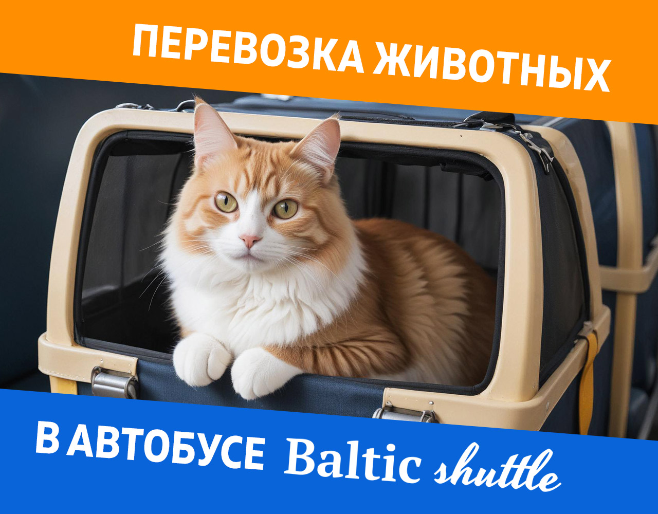 Перевозка кошек и собак на автобусе Baltic Shuttle