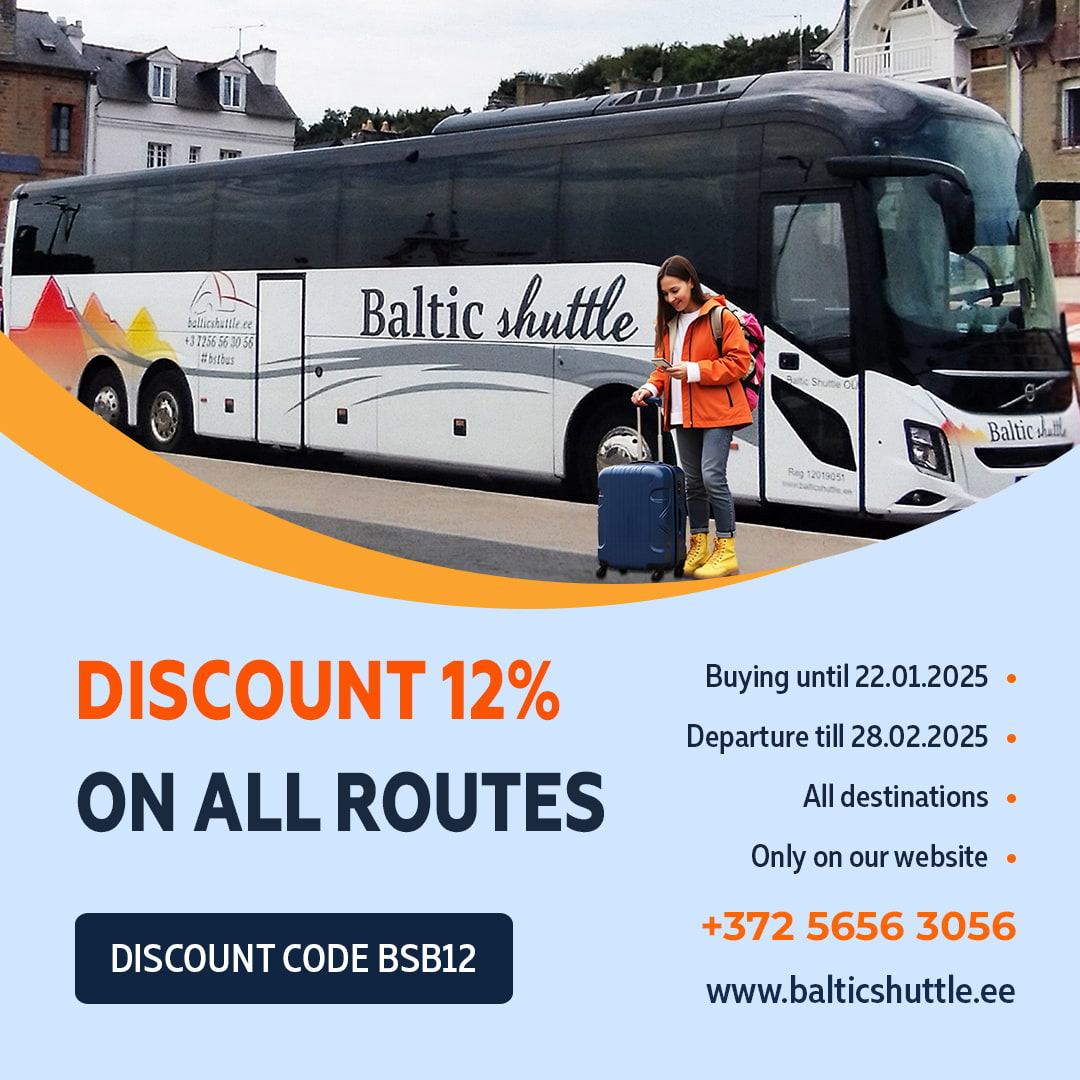 12% discount on all Baltic Shuttle routes